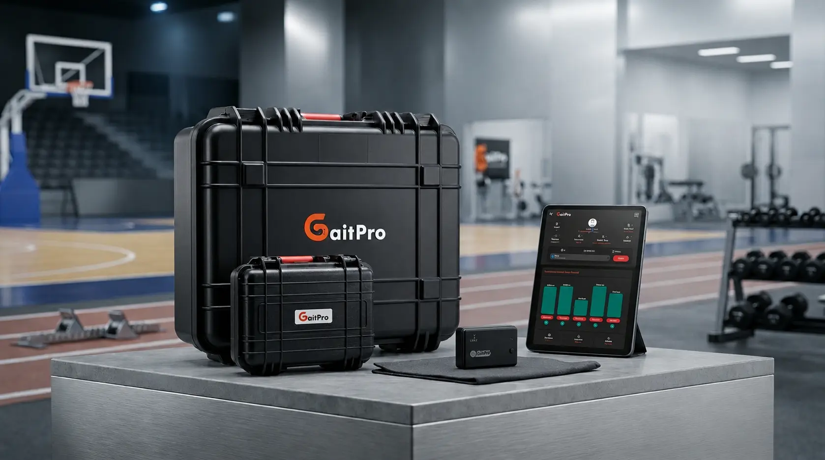 سنسورهای بی‌سیم و سبک GaitPro متصل به پای ورزشکار برای تحلیل حرکت و استعدادیابی